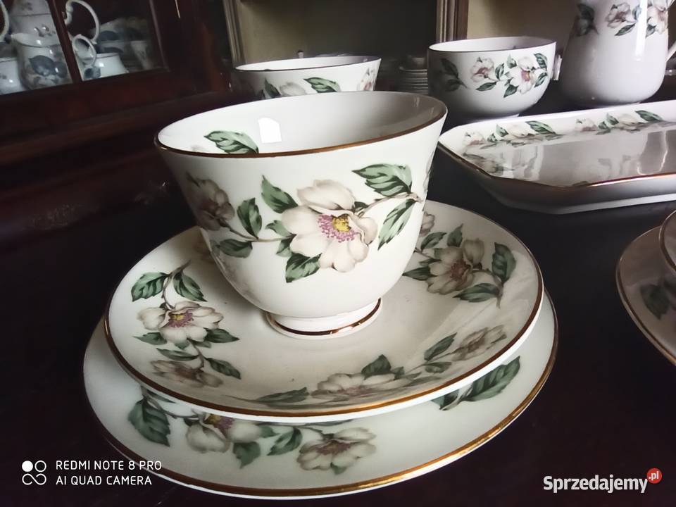 Serwis do herbaty Z kwiatem jabłoniStaffordshire Gdańsk sprzedam