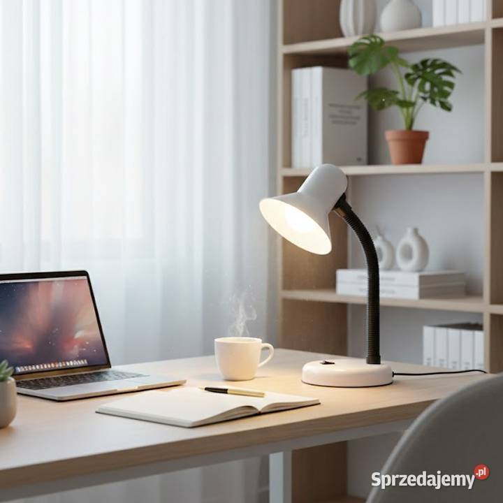 Lampka biurkowa Mentor Biały 1xE27 Starokrzepice