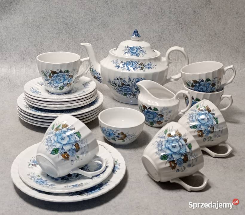 BRITISH ANCHOR Blue Cluster Serwis 6osobowy Staffordshire