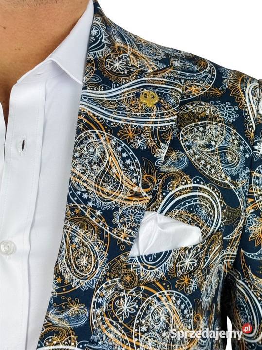 MARCO MILANO Marynarka męska C25 paisley Odzież codzienna Ostrów Wielkopolski sprzedam