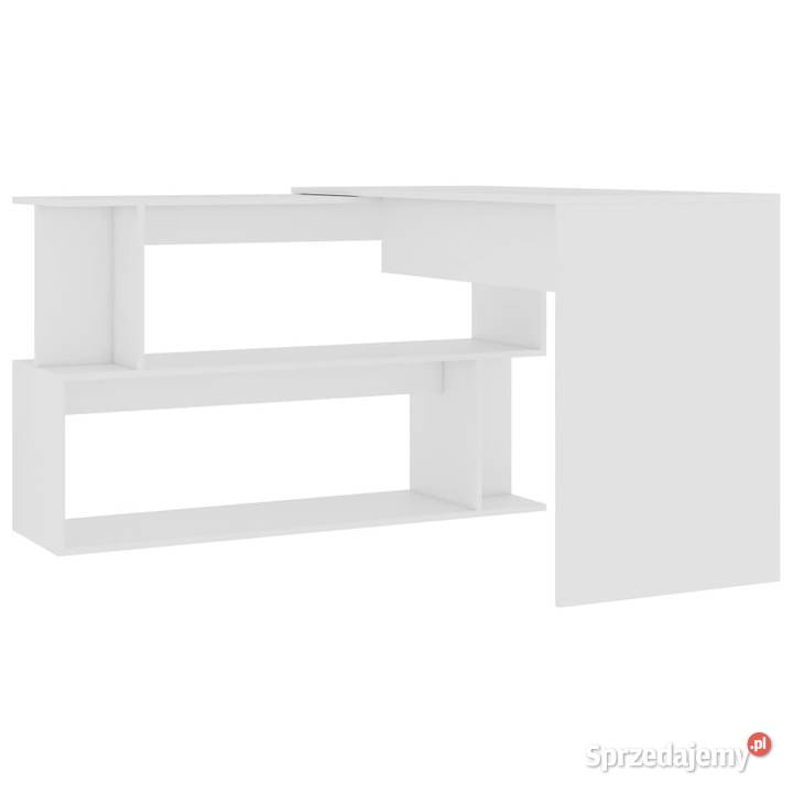 Biurko narożne białe 200x50x76 materiał Pozostałe