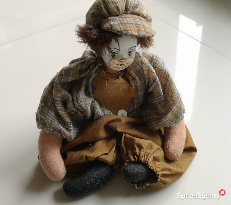 Lalka porcelanowa klaun vintage Toruń