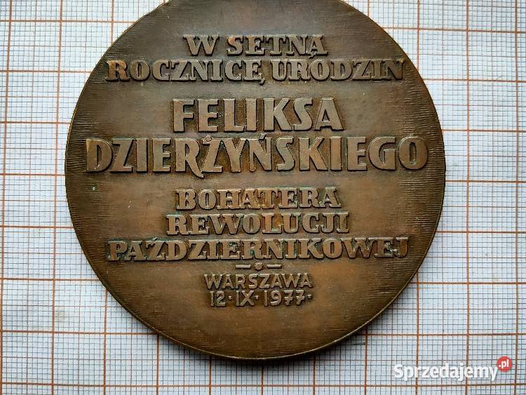 Medal z okresu PRL Feliks Dzierżyński 1977 Kościan