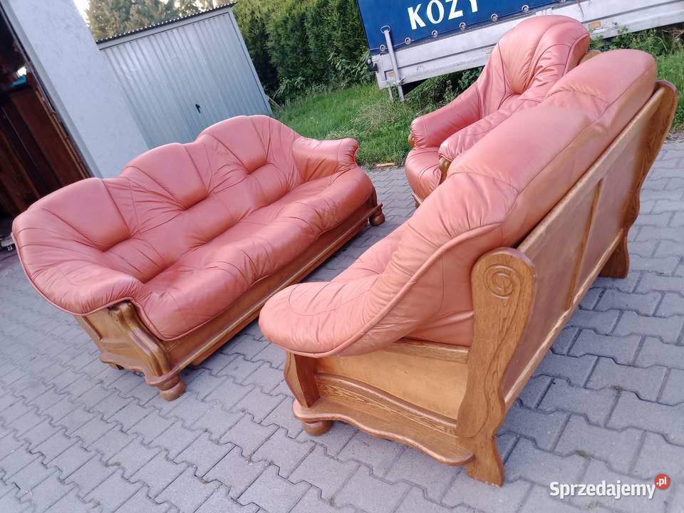 Komplet Wypoczynkowy 321 Dąb Jasny Brąz Kozy sprzedam