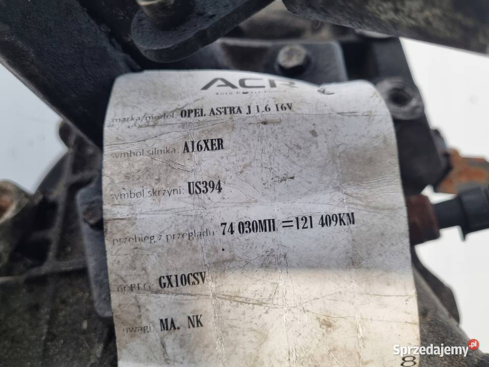 SKRZYNIA BIEGÓW Opel Astra IV J 16 16V manualna lubelskie Chełm