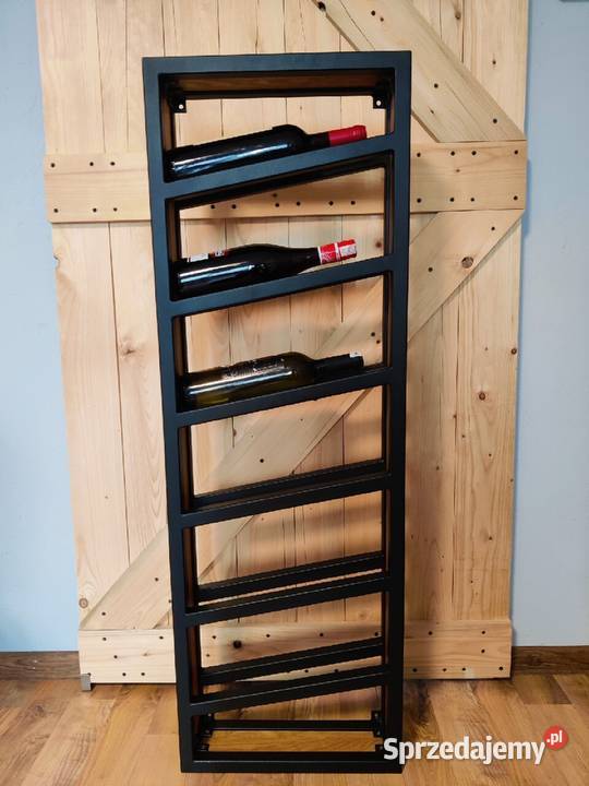 Regał wiszący na wino rękodzieło Loft 6 win Świętochłowice