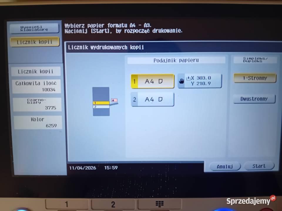 Drukarka Konica Minolta buzhub C224e urządzenie Rogów