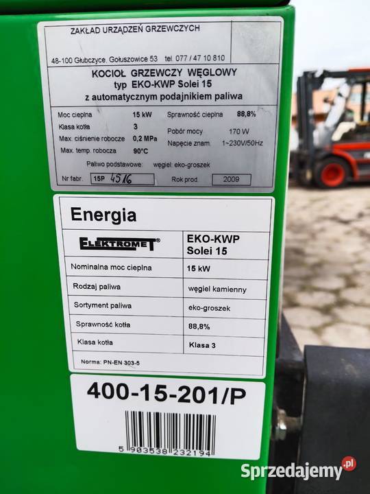 Piec na ekogroszek z podajnikiem SOLE Wejherowo sprzedam