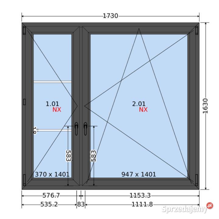 Okno PCV 173x163 demontaż okazja Opole