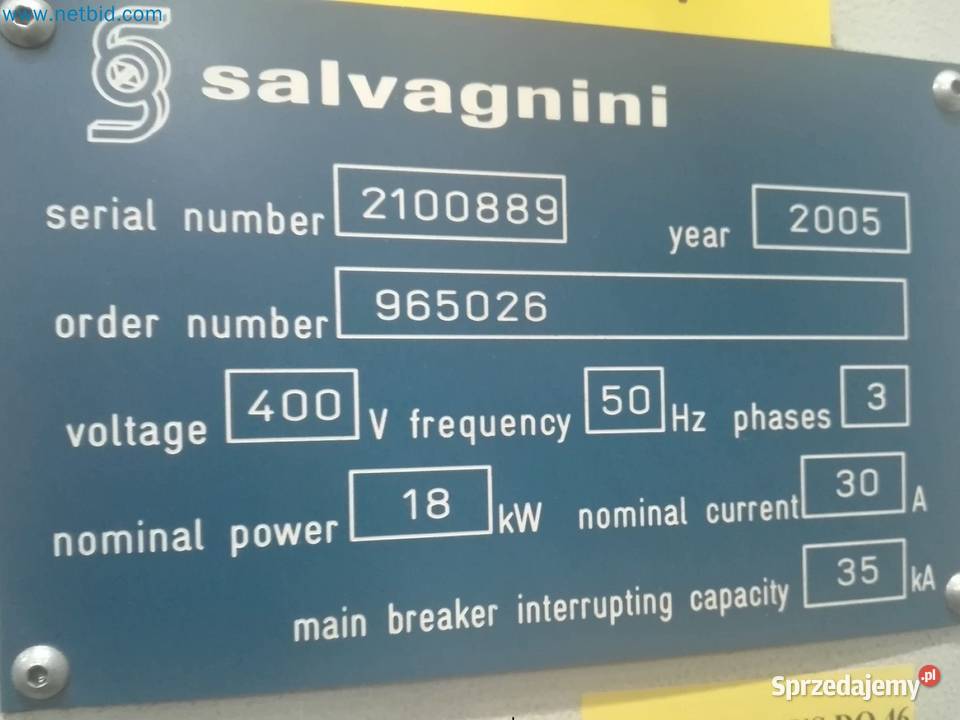 Automatyczne centrum gnące SALVAGNINI P41816 ABT Produkcja Mysłowice