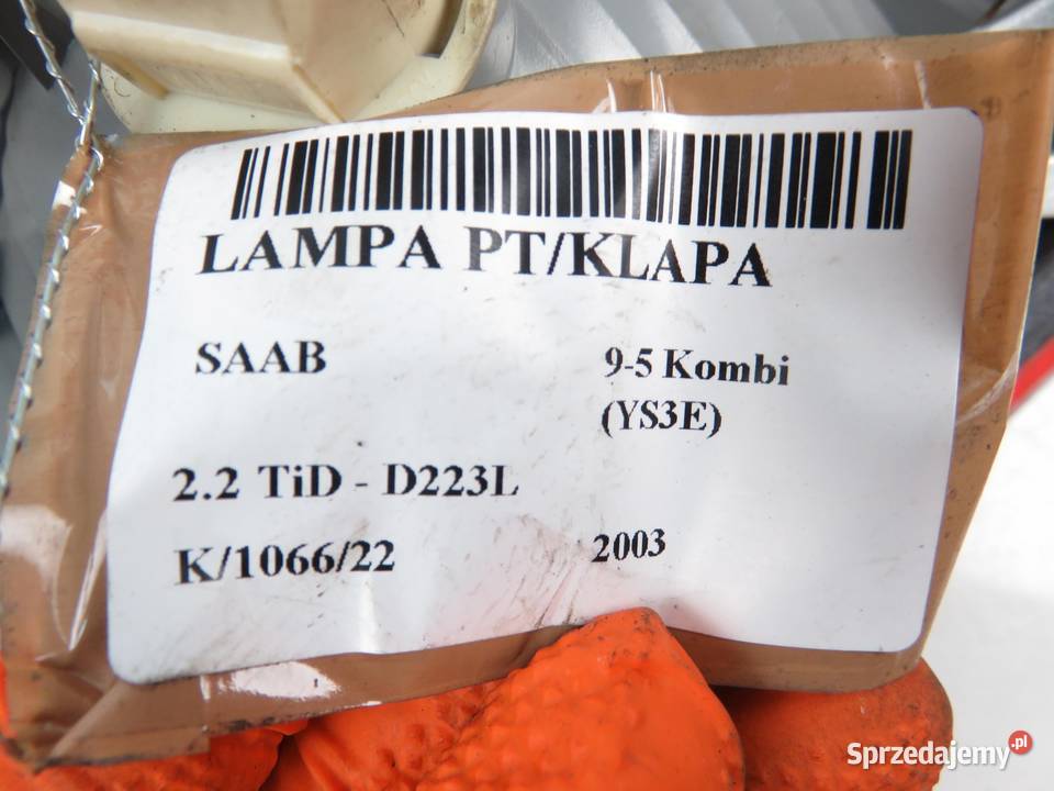 LAMPA PRAWA TYLNA KLAPA SAAB 95 Kombi 5142286 sprzedam