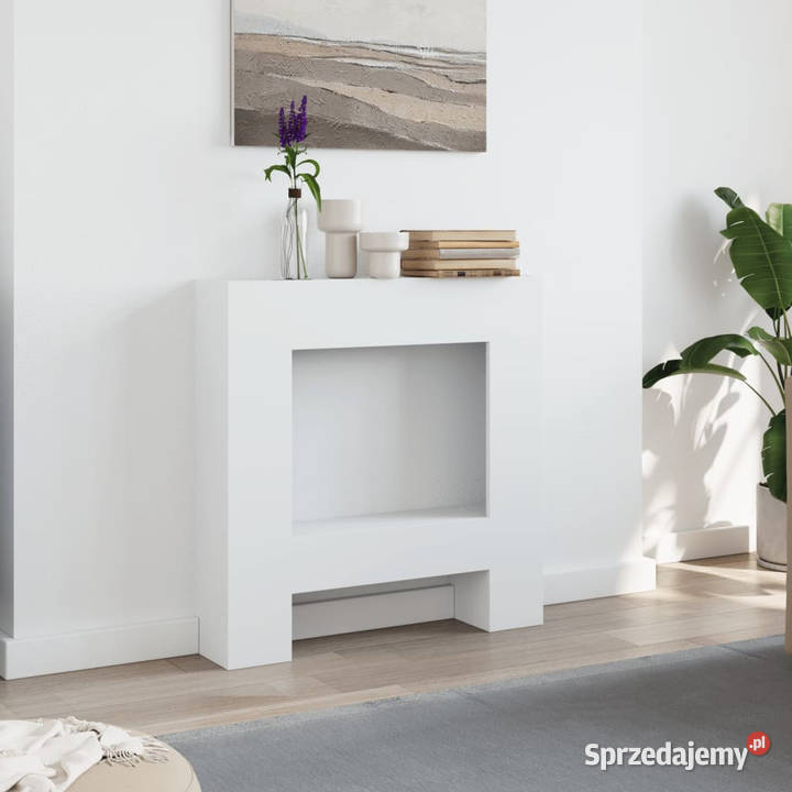 Obudowa kominka biała 81x18x82 materiał Warszawa