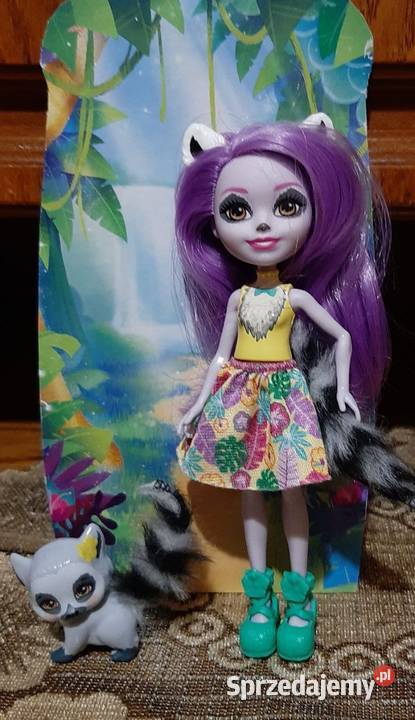 Lalka Enchantimals Larissa Lemur z pupilem Lalki i akcesoria śląskie Zabrzeg
