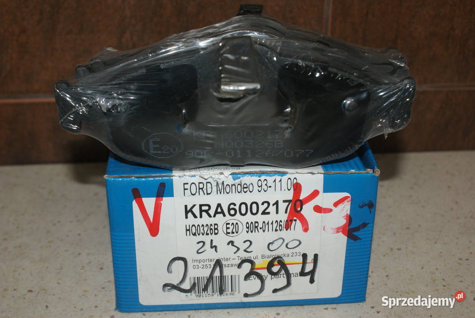 KLOCKI HAMULC FORD MONDEO 9300 Zestaw klocków Białobrzegi