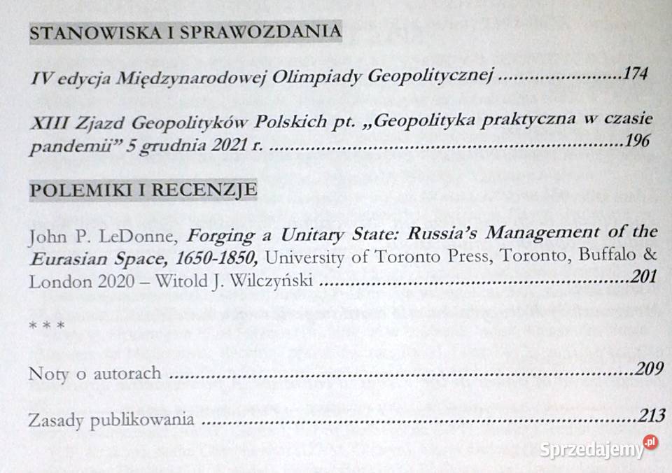 Przegląd Geopolityczny Tom 39 Zima 2022 Chełm sprzedam
