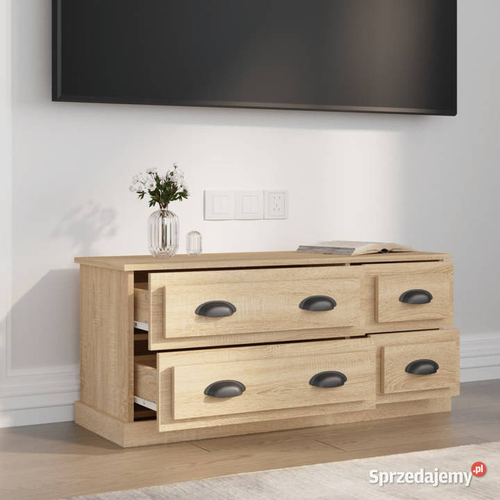 Szafka pod TV dąb sonoma 100x355x45 materiał Warszawa