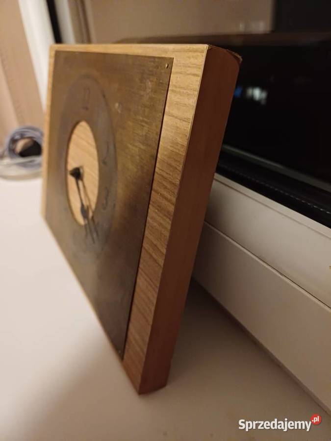 Retro zegar ścienny 70 80 lata Lubań