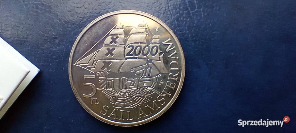 Stare monety 5 Floren 2000 Holandia 4 Lesko
