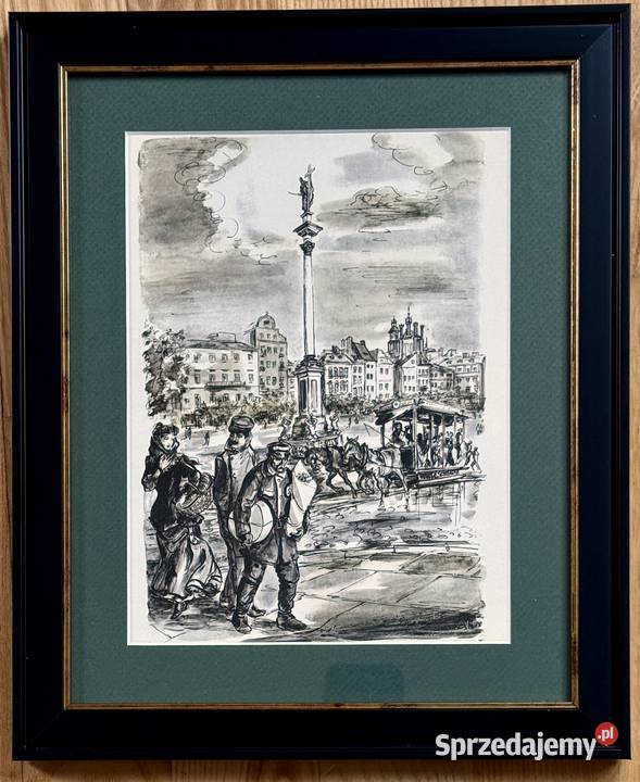 Stara Warszawa Plac Zamkowy AUniechowski grafika