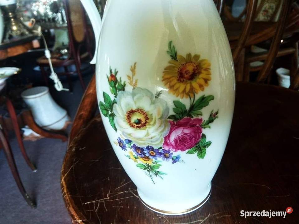 Wazon dzban Karlskrona Szwecja Dekor kwiaty Gdańsk