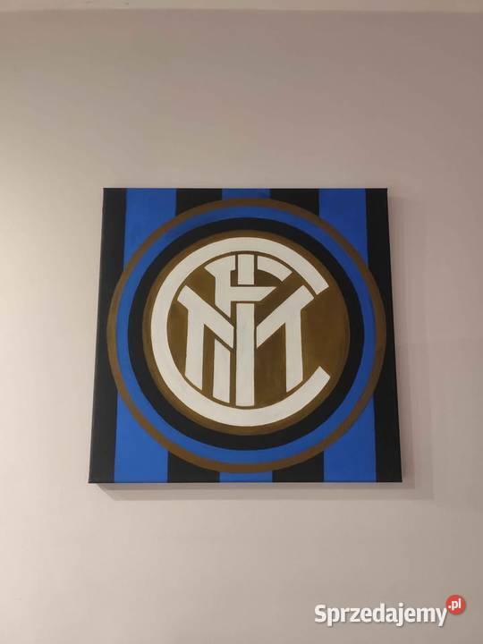 Inter Mediolan herb namalowany na płótnie 60 x Kraków sprzedam