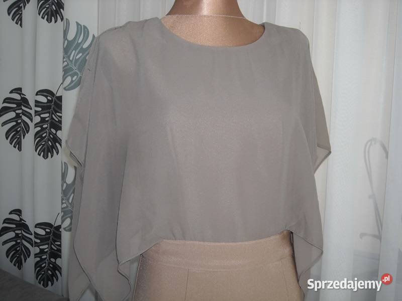 Beżowa sukienka mgiełka s m Ołówkowa  Lubartów