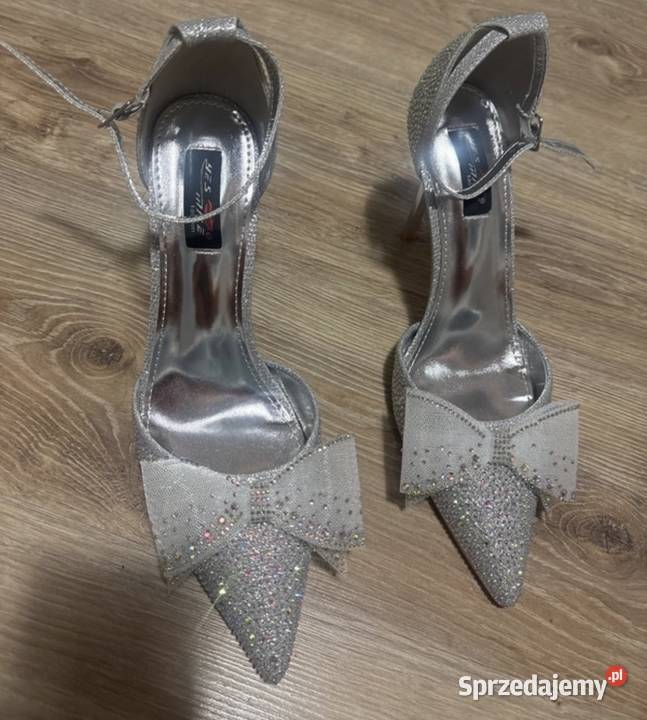 Buty srebrne błyszczące