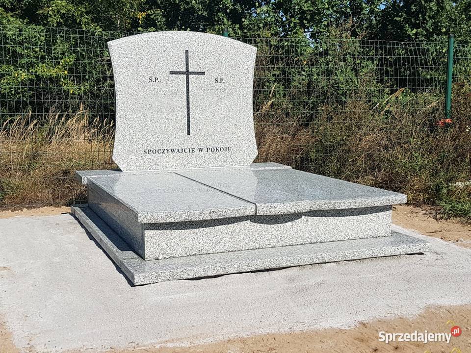 Nagrobek podwójny strzegomski granit dolnośląskie sprzedam