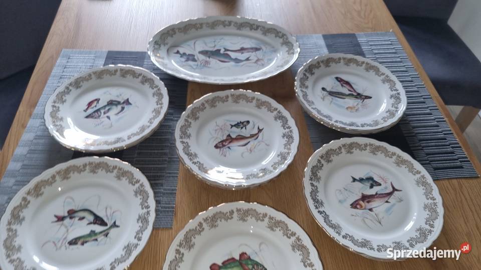 Serwis Rybny Porcelana Francuska Wola Podłężna