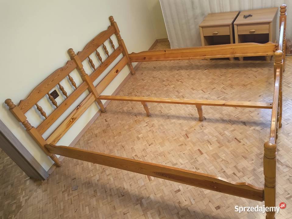 Łóżko drewniane 180x200 200cm śląskie Czechowice-Dziedzice sprzedam
