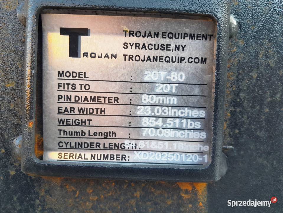 Łapa dociskowa hydrauliczna chwytak wyburzeniowy