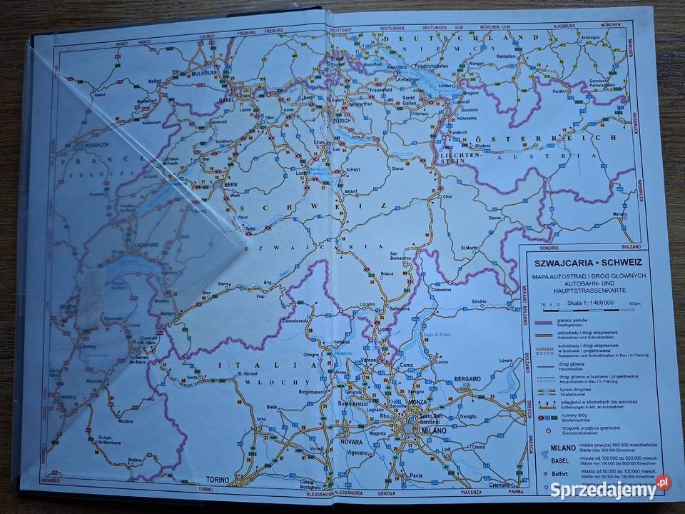 Szwajcaria Encyklopedia drogowa 1150 000