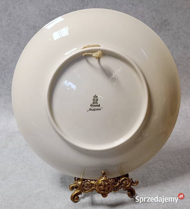 Heinrich Kolekcjonerski talerz Polowanie z psami Porcelana i szkło
