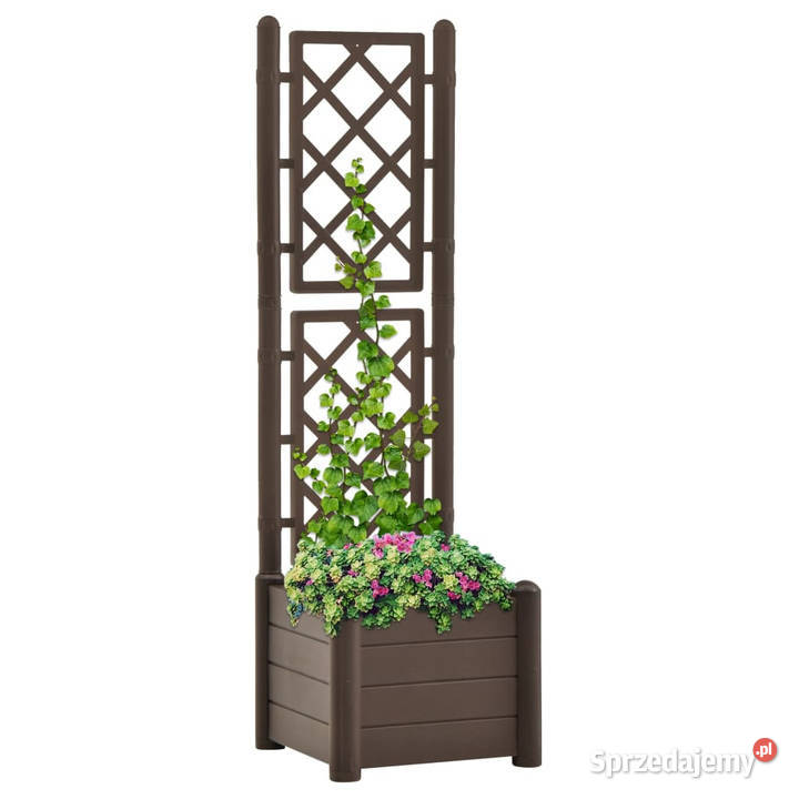 Skrzynia na rośliny z trejażem 43x43x142 PP Warszawa
