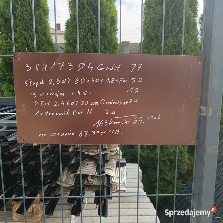 Panele słupek łącznik ceownik obejma płyta podkarpackie Baranów Sandomierski