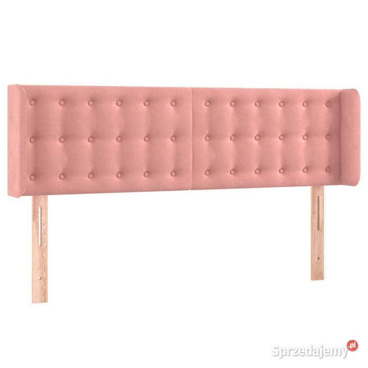 Zagłówek uszak różowy 147x16x7888 aksamit mazowieckie sprzedam