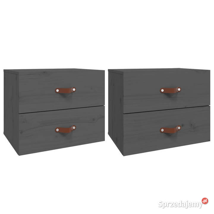 Szafki nocne wiszące 2 50x36x40 szare WM820981 Warszawa