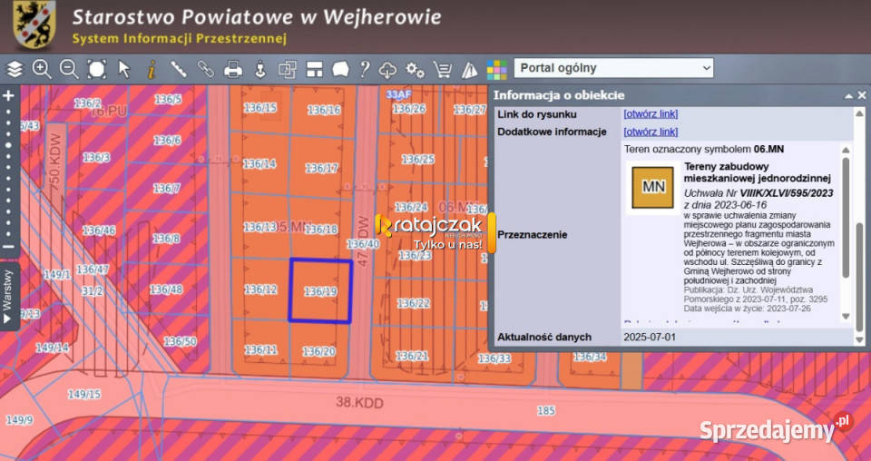Działka 770m2 Wejherowo Wejherowska