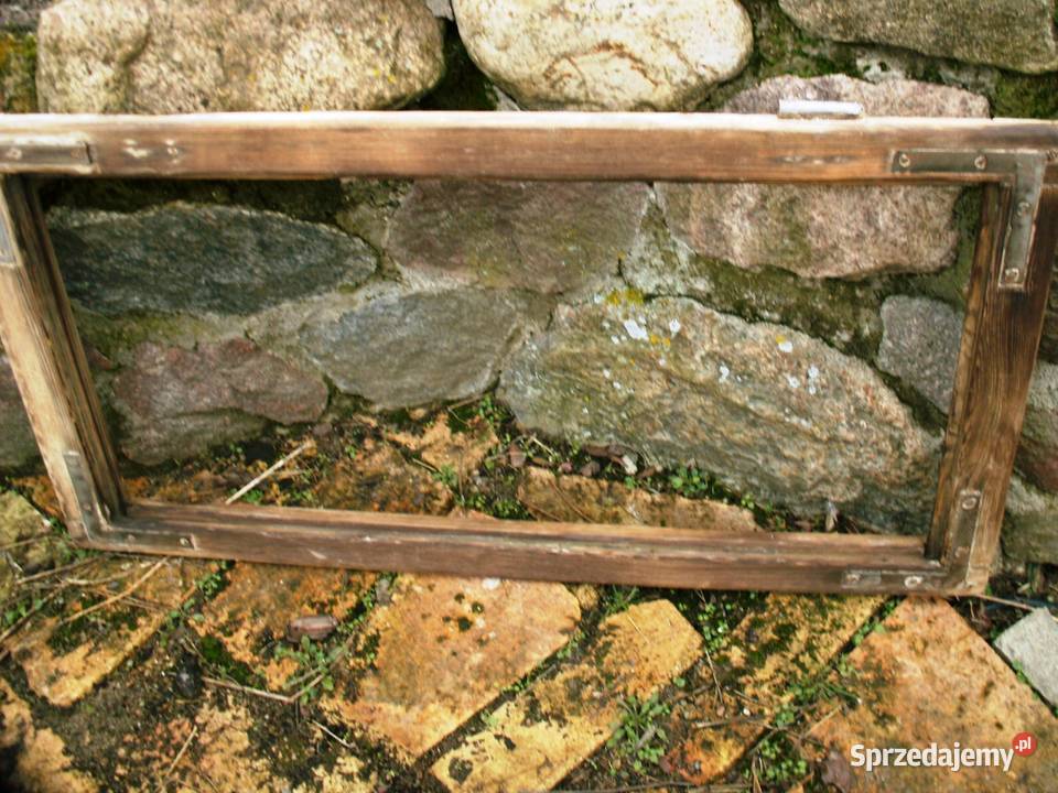 Stare okno rama okienna retro loft lustro warmińsko-mazurskie Ełk