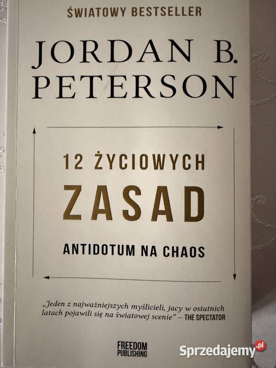 Książka Jordan B Peterson 12 Życiowych Zasad sprzedam