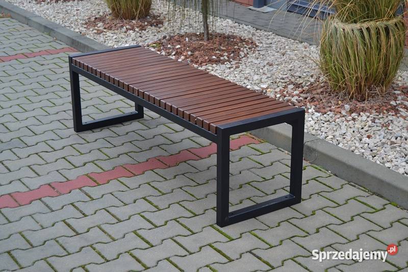 Ławka bez oparcia parkowa miejska ogrodowa KAJA podkarpackie Zalesie