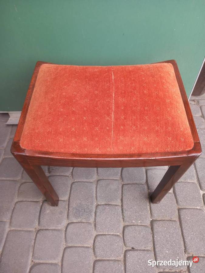 Stary taboret stołek na sprężynach do fortepianu Rawicz