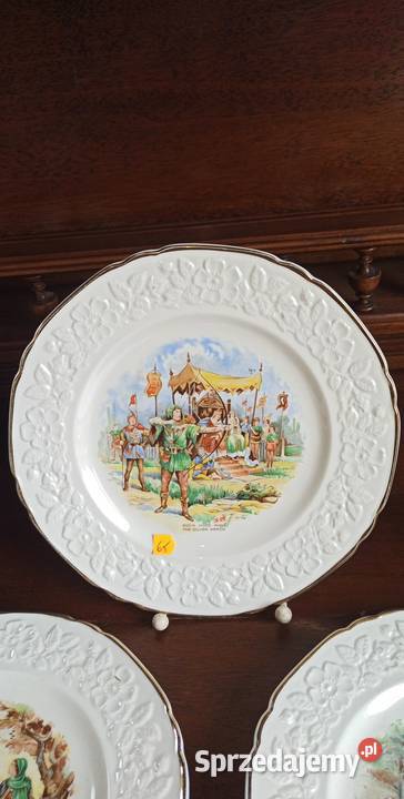 Talerz MADDOK England Scenki Robin Hood Reliefy Gdańsk