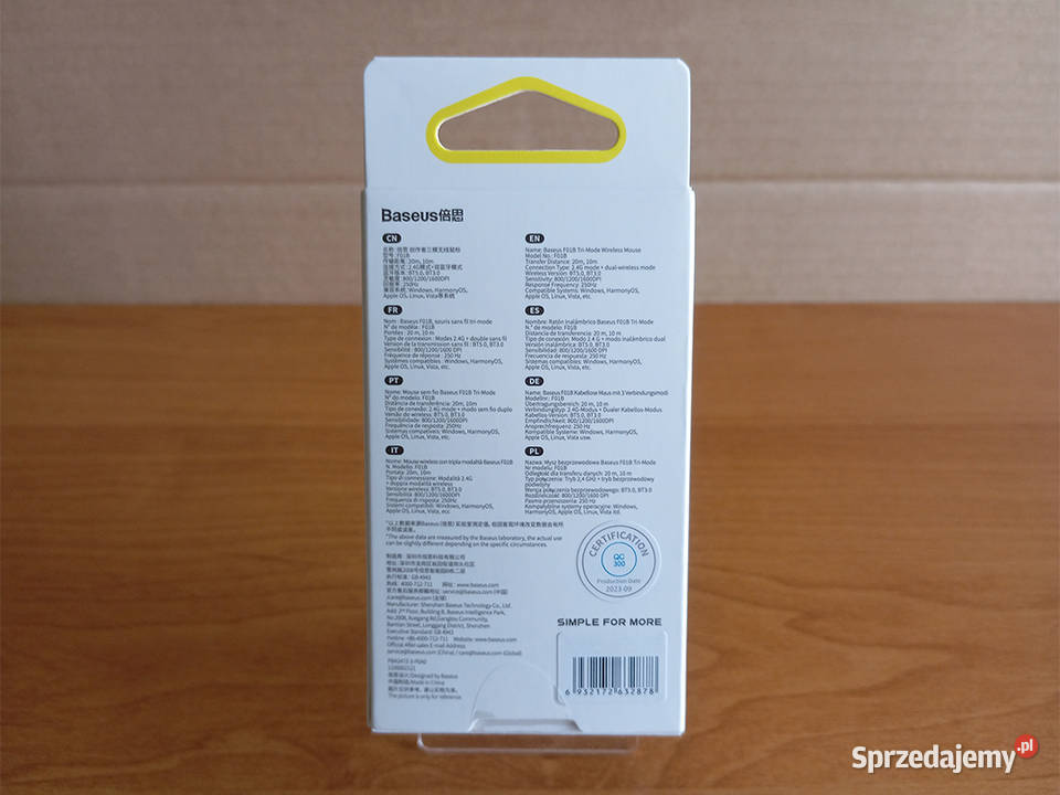 NOWY Mysz Bezprzewodowa Bluetooth Baseus F01B sprzedam