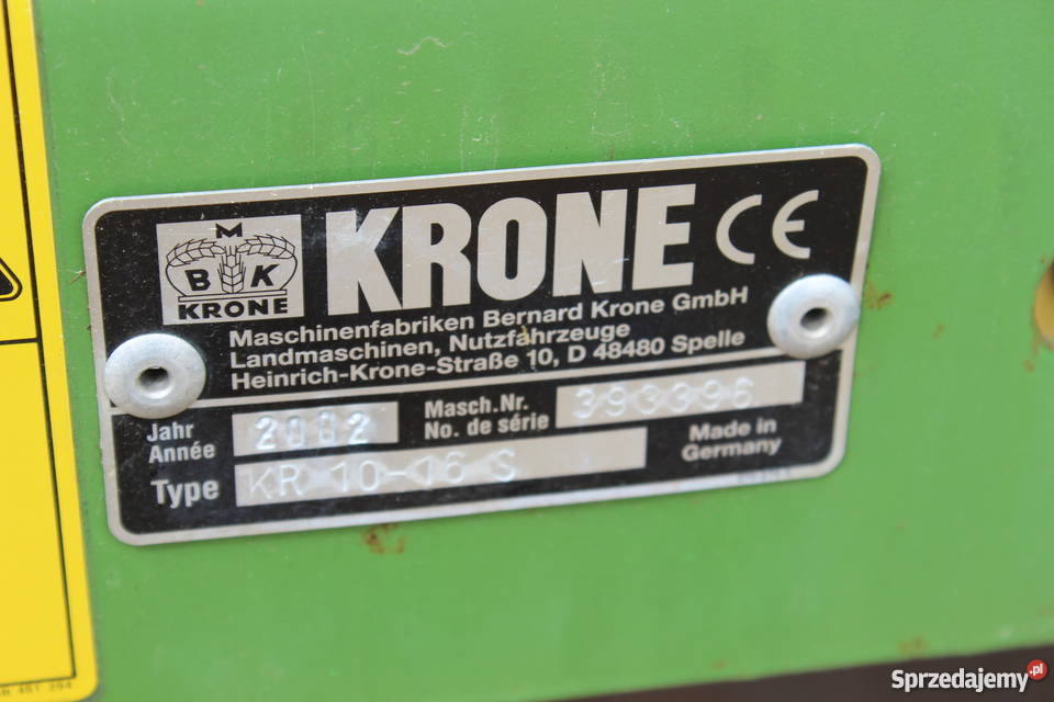 Krone KR 1016 2002 Rolujące (belujące) Sokoły sprzedam