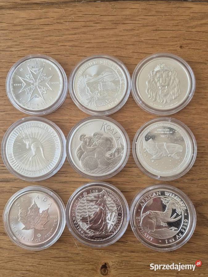 27 srebrnych monet zachodniopomorskie sprzedam