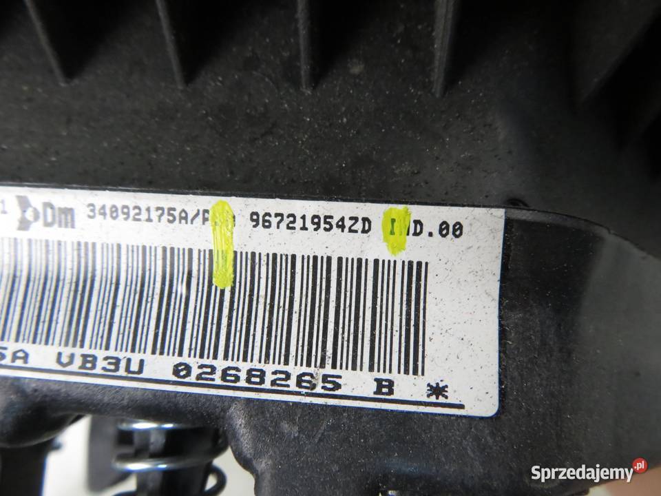 PODUSZKA KIEROWCY PEUGEOT PARTNER II 96721954ZD Części samochodowe