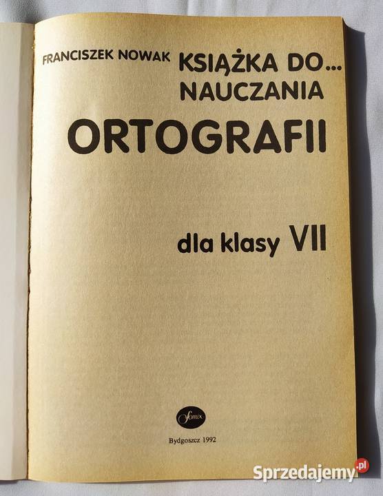 Książka do nauczania ortografii 7 Franciszek podlaskie Hajnówka