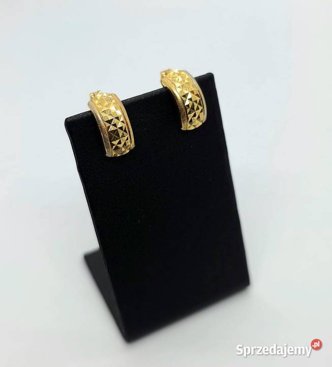 Złote kolczyki próby 585 134g złoto