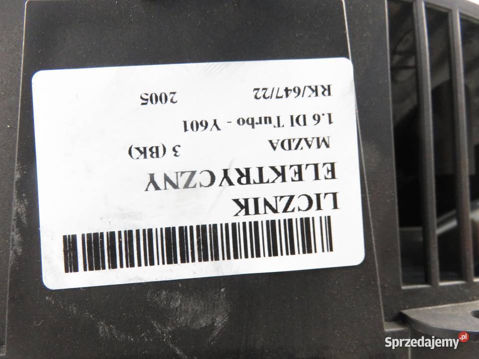 LICZNIK MAZDA 3 16 DI 4TBN9JB małopolskie